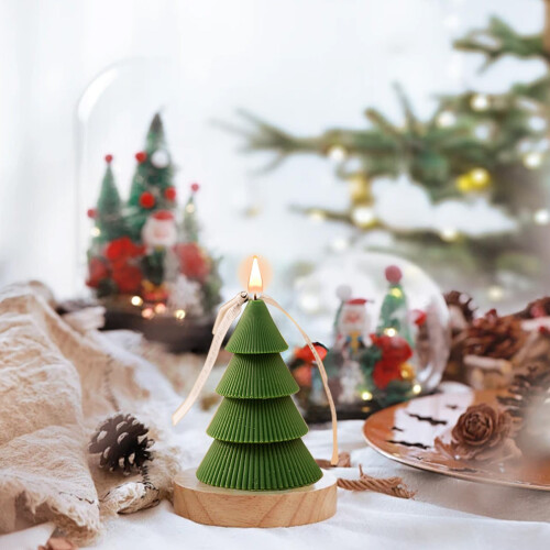 Kerstboomgeurkaars - Dennengeur, Groen, 1 stuk 1