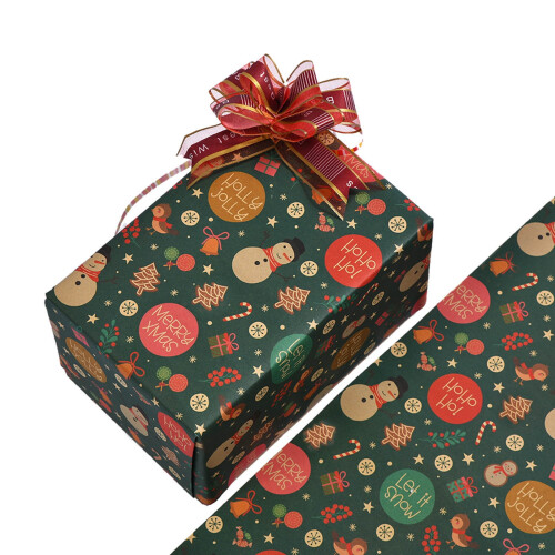 Christmas wrapping paper roll recyclable kraft 1 roll 1