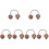 6Pcs Cute Hand-Painted Rhythm Punching Balls Assorted Color for Bands 6