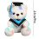 Graduation Bear Class of 2024 – White Plush Bear with Hat 2