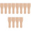 12Pcs Khaki Wooden Butter Cake Cream Multi-Function Spatulas 2