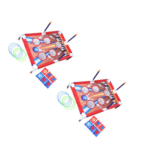 2Ensembles Jeu De Lancer De Sacs À Pois Animaux Pliable Couleurs Vives 2
