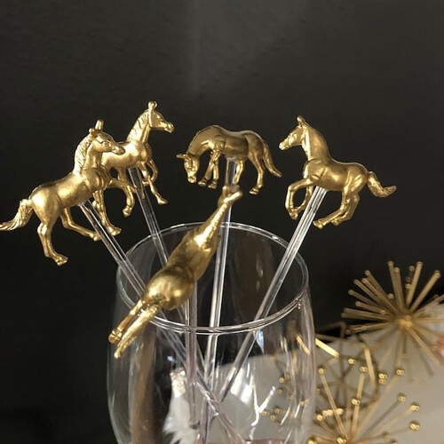 Bâtonnets à cocktail en forme de cheval, vert menthe, 150 pièces 2