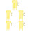 5Pcs Portable Yellow Dart Cases Hard Plastic Multi-Grid Storage Boxes 5