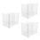 3Pcs White Metal Freezer Organizer Bins Wire Storage Baskets for Home 2