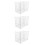 3Pcs White Metal Freezer Organizer Bins Wire Storage Baskets for Home 3