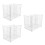 3Pcs White Metal Freezer Organizer Bins Wire Storage Baskets for Home 5
