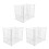 3Pcs White Metal Freezer Organizer Bins Wire Storage Baskets for Home 7