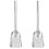 2Pcs Silver Iron Stove Ash Long Handle Multipurpose 2
