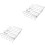 2Pcs Silver Under Shelf Kitchen Cabinet Rack Multi-Use Mug Holder 2
