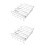 2Pcs Silver Under Shelf Kitchen Cabinet Rack Multi-Use Mug Holder 4