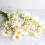 Realistic Silk Artificial Flower Bouquet – White, Yellow, 5