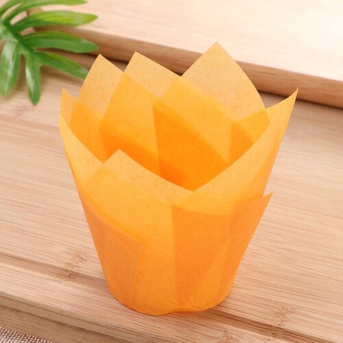 Tulipanformede cupcakeforme, bagepapir, 50 stk. 2