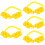 5Sets Yellow Plastic Tree Support Straps for Bike Use Durable Fixator 9