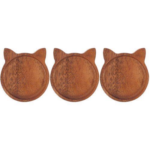 3Pcs Wood Food Serving Tray Smooth Finish Home Use Tray 2