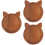 3Pcs Wood Food Serving Tray Smooth Finish Home Use Tray 5