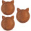 3Pcs Wood Food Serving Tray Smooth Finish Home Use Tray 6