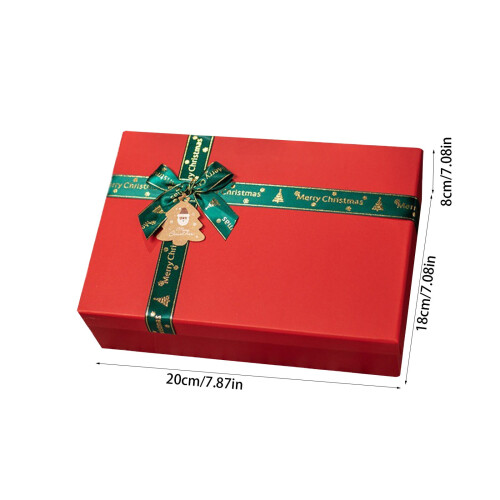 Große rote Weihnachtsgeschenkbox mit Deckel 2