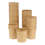 100Pcs Pe Material Khaki Paper Cups Snack Fruit 11