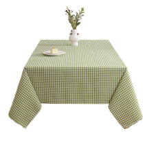 Plaids Designs Polyester Tablecloth for Dining-150 180cm Green