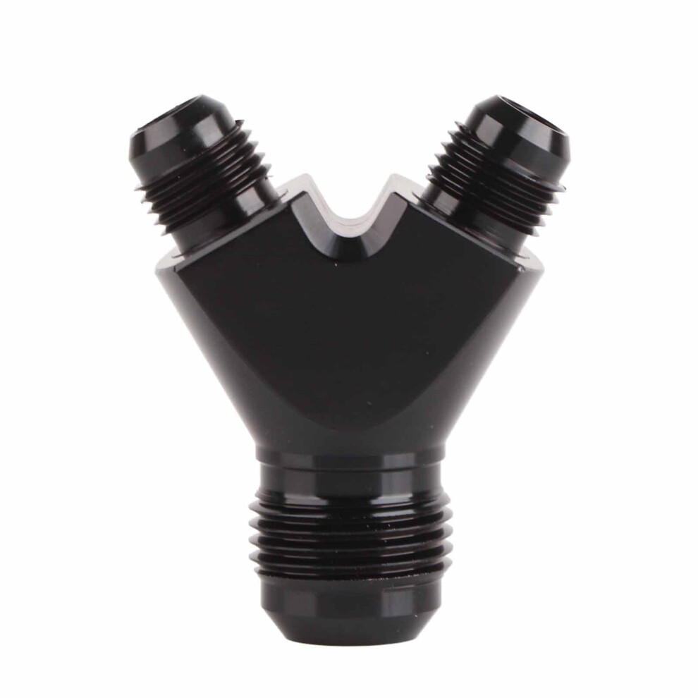 An10 To Dual An6 Aluminum An Y Block Fitting Fuel Line Splitter, LeakâResistant Dual Flow Design, Black 9330225815907