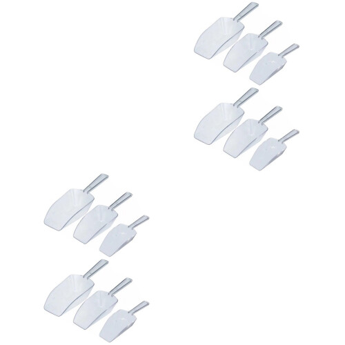 4Sets Transparent Ice Scoop Plastic Flour for Home Use 2