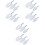 6Sets Plastic Ice Scoops Transparent Flour and Grain for Home 3