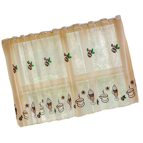 Short Curtain Polyester Cafe Curtain Sun Blocking Window-130 55