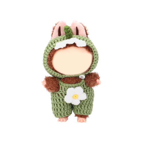 Crochet Doll Clothes Set with Instruction-Green dinosaur