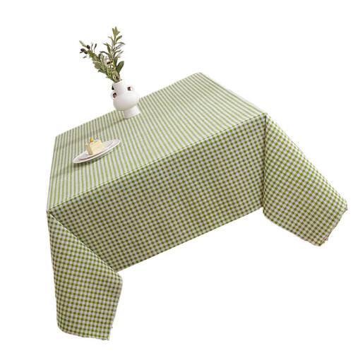 Elegant Plaids Designs Table Cover Polyester-150 150cm Green