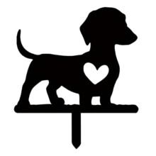 Elegant HollowOut Dog Yard Stake Iron Art Ground Stake for Lawns