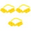3Sets Wide Plastic Tree Support Straps Yellow Fixator for Bike Use 2