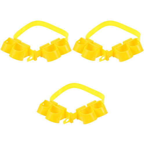 3Sets Wide Plastic Tree Support Straps Yellow Fixator for Bike Use 1
