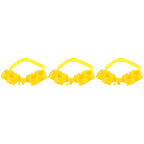 3Sets Wide Plastic Tree Support Straps Yellow Fixator for Bike Use 2