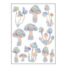 Antis-Collision Sticker Window Clings Rainbow Door-mushroom