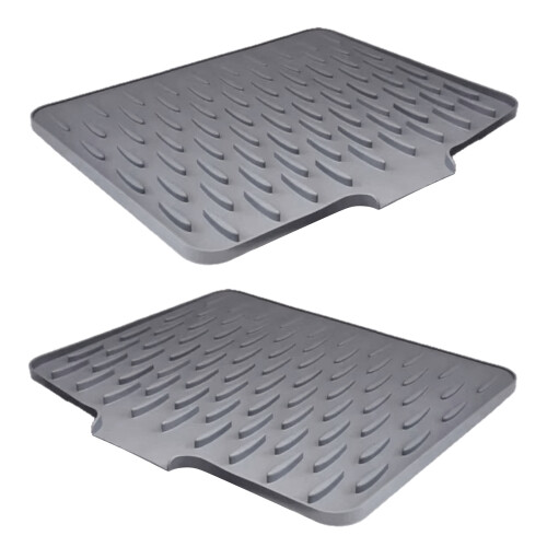Sloped Silicone Countertops Drying Mat Heatproof Nonslip-large