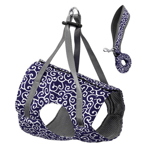 Comfortable Large Cats Vest Leash Harness for Pet Cats-Blue S
