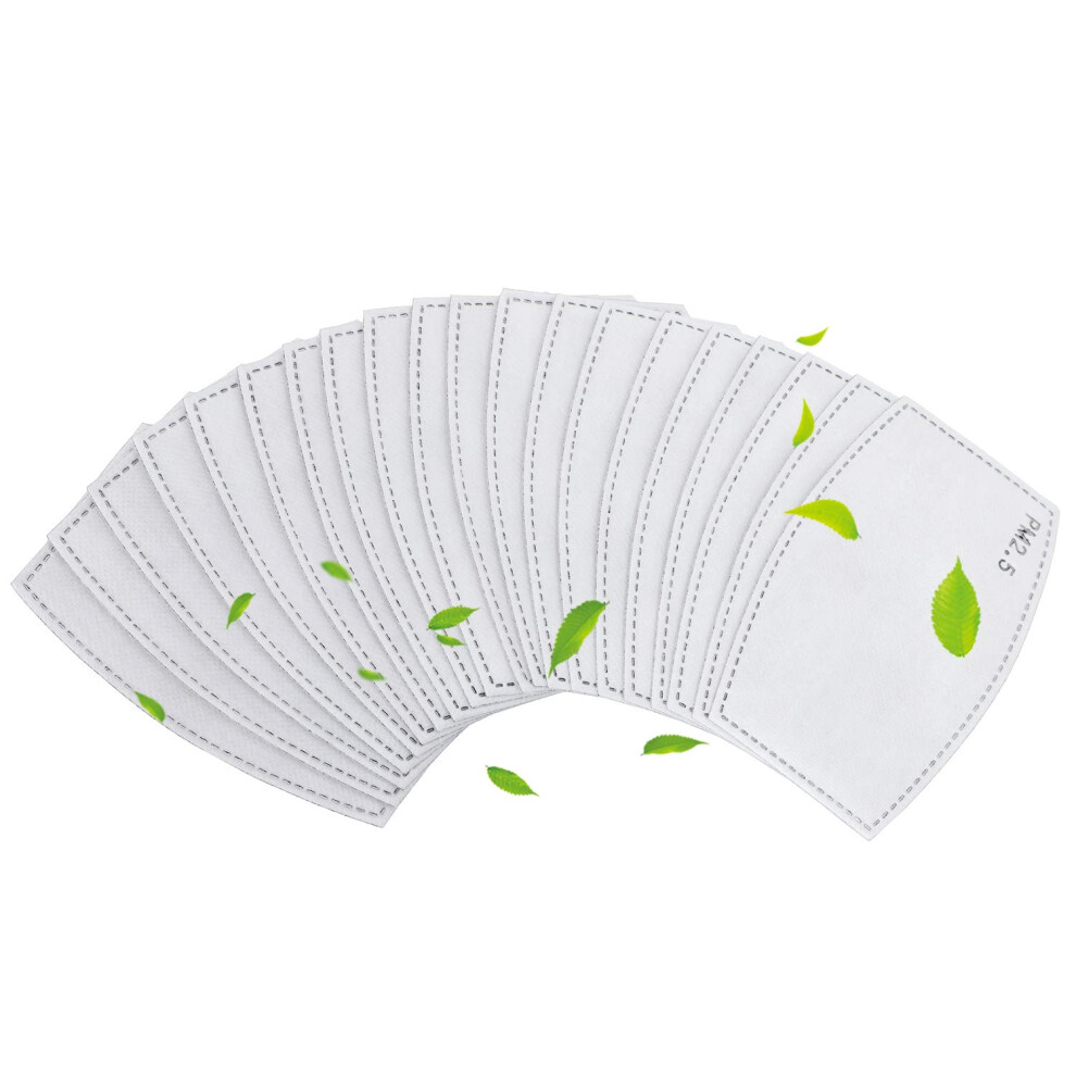 Pm2.5 Activated Carbon Filter Inserts 20 Pack, FiveâLayer Replacement Pads For Reusable Face Masks 9310869803966