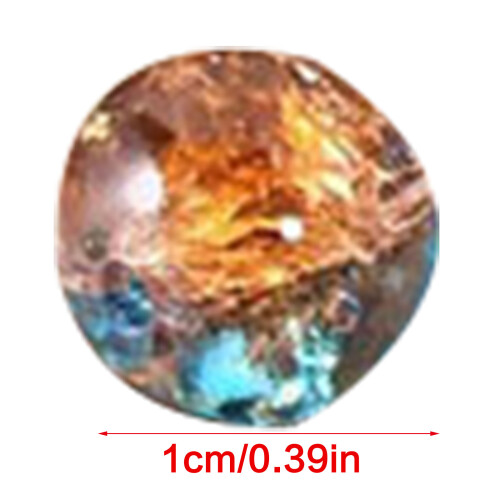 50Pcs Crushed Ice Glass Beads with Hole Easy Threading For-D 1