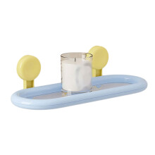 Quick Drain Bath Shower Organizers Shelf With-Bubble blue