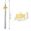 Dimissionskvast Polyester 40 cm i levende farver 5