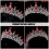 Tiara infantil de metal com cristais para cabelo. 5