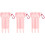 3Pièces Coffrets Darts Durables Rose Organisateur 3