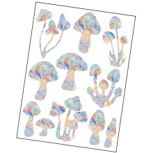 Antis-Collision Window Sticker for Birds,Prisms Window-mushroom