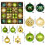 Christmas Dark Green and Gold Decorations 44 pcs 3