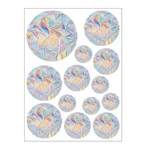 Window Decal for Bird Strikes None Adhesive Rainbow-Circular
