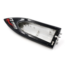 FT012 RC Boat Hull Replacement Black Plastic Body Shell for Brushless RC Boat Durable Lightweight Design