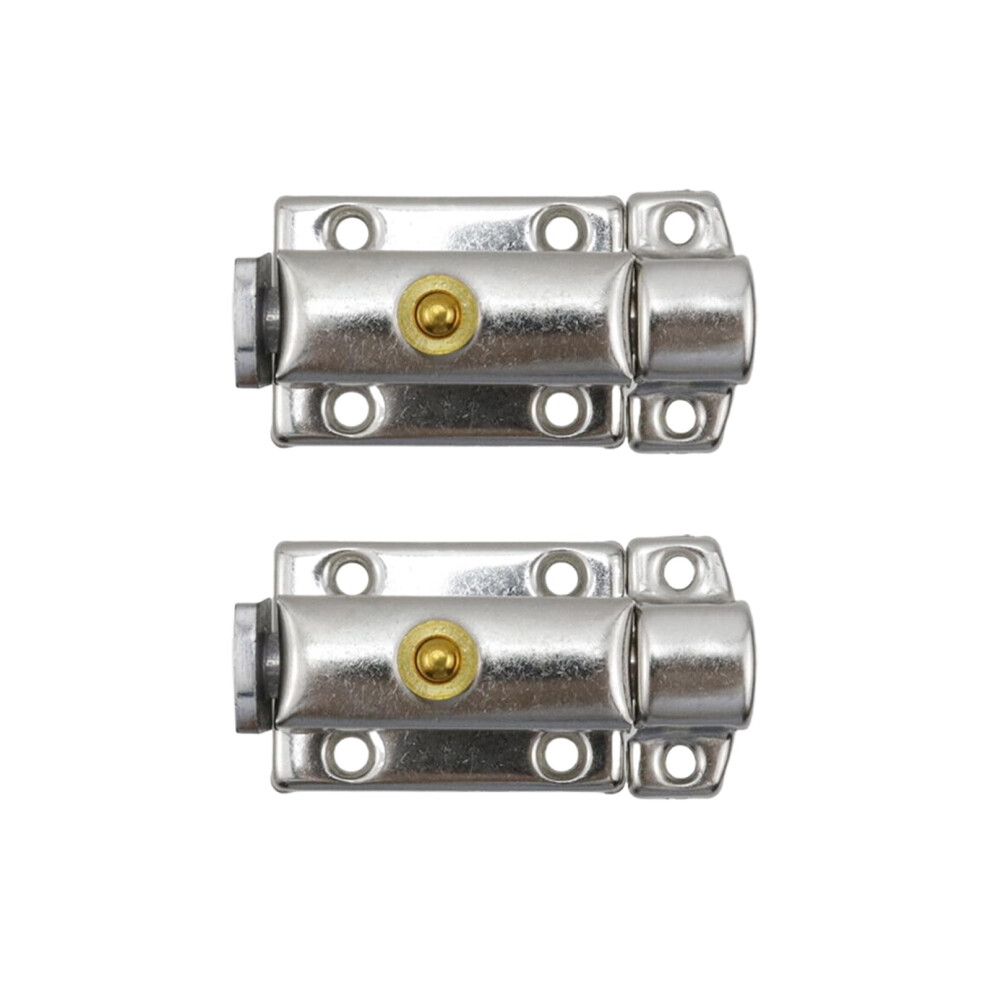 2 Pack Stainless Steel Spring Bolt Gate Latch 2.87ÂInch Automatic Spring Latching For Gates And Cabinets 9310869804130