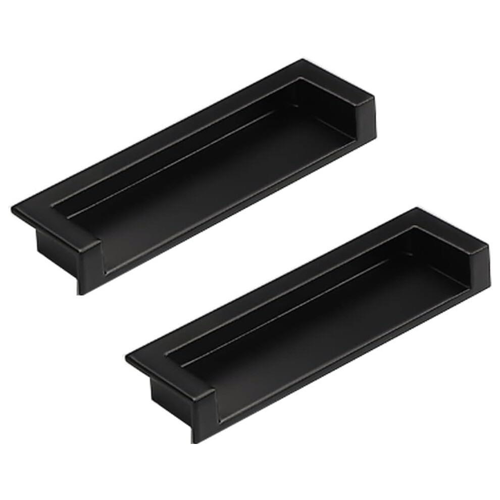 Recessed Cabinet Handle 2 Pack Matte Black Hidden Door Pull Handle Zinc Alloy Concealed Design 288Mm 9310869804239