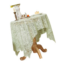 Wedding Ready Lace Tablecloth Intricated-140 140cm Light Green